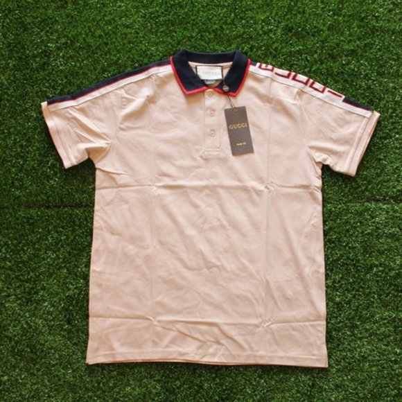 tan gucci shirt